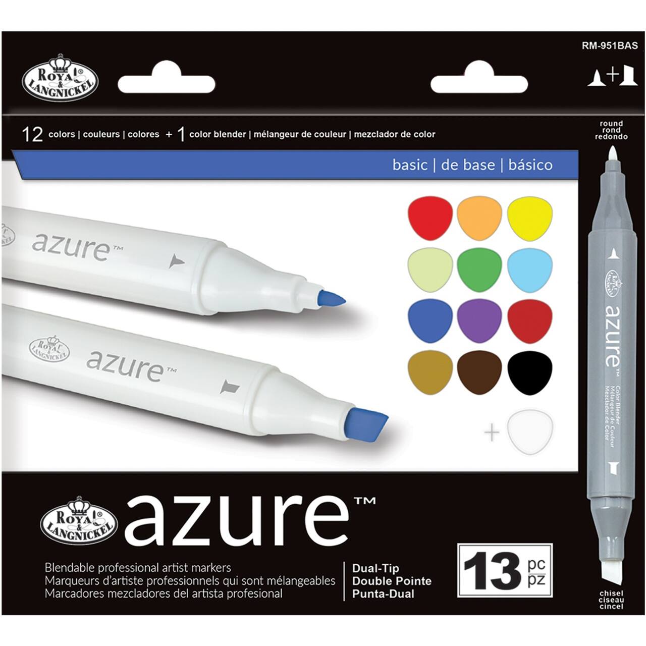 Royal & Langnickel® Azure™ Basic Dual-Tip Marker Set